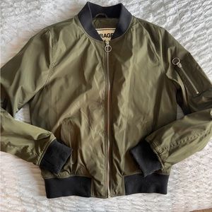 Garage olive green bomber jacket